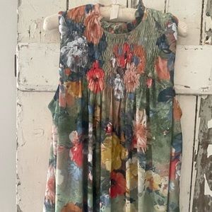 Deletta Sleeveless Swing Top, Size L